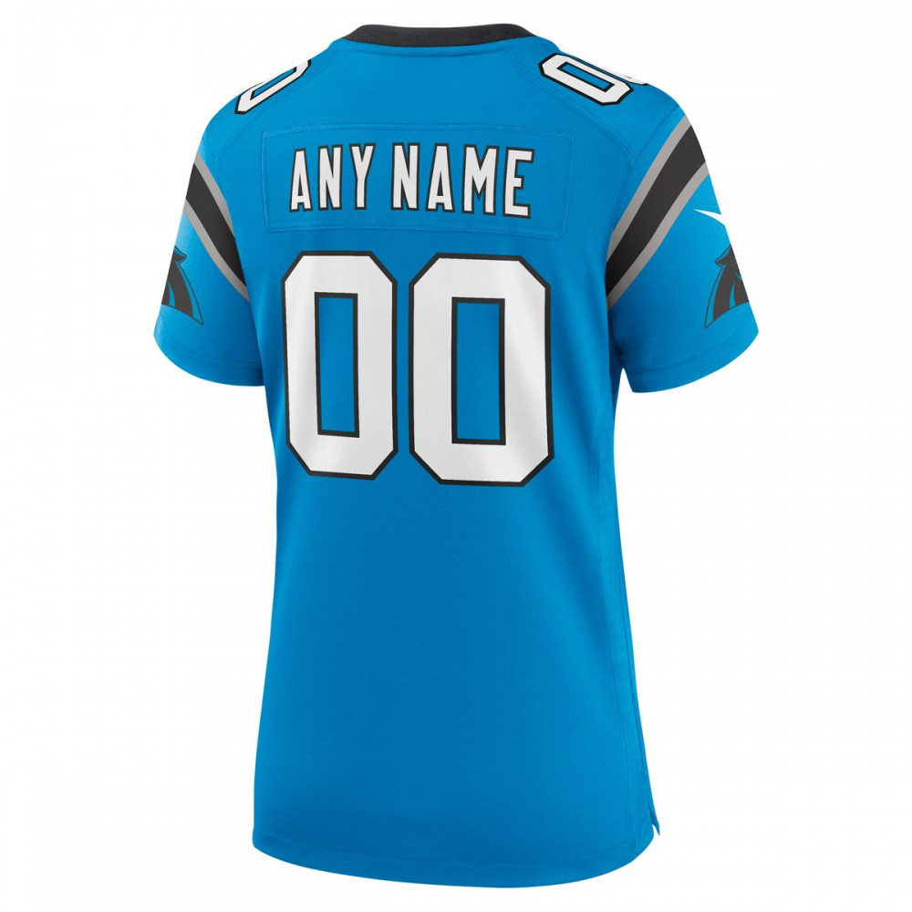 Carolina Panthers Nike Women's Alternate Custom Game Jersey - Blue-GridironStore